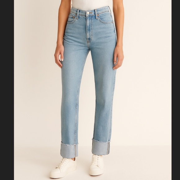 Abercrombie & Fitch The ’90s Straight Ultra High Rise Curve Love Jeans 26/2 LONG - Picture 1 of 12